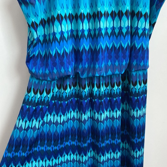 Blue maxi semi-formal dress, by Jessica - Picture 4 of 4